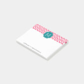 Post-it® C'est une fête - Ikat Motif avec Monogramme person (Incliné)