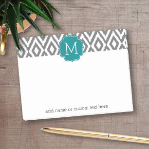 Post-it® C'est une fête - Ikat Motif avec Monogramme person