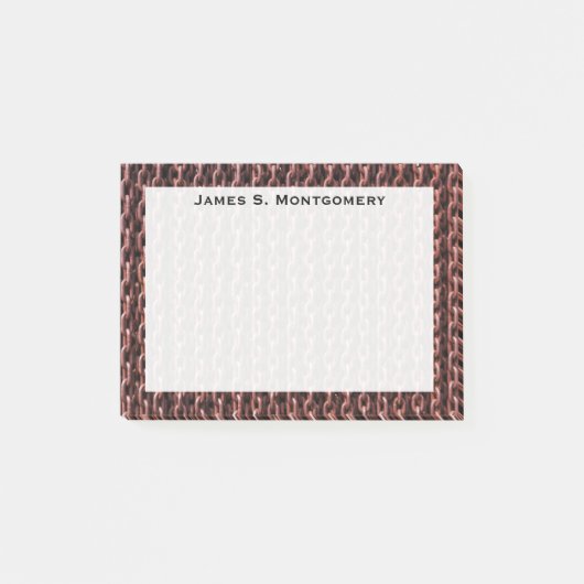 Post-it® Chaînes Fausse Rouille Monogramme (Devant)