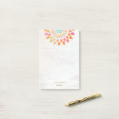 Post-it® Chakra Lotus Fleur Mandala Floral Bloc-notes (Sur un bureau)