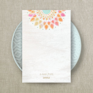 Post-it® Chakra Lotus Fleur Mandala Floral Bloc-notes