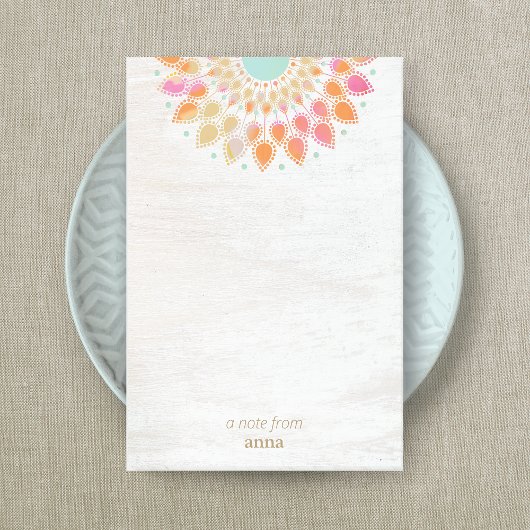 Post-it® Chakra Lotus Fleur Mandala Floral Bloc-notes