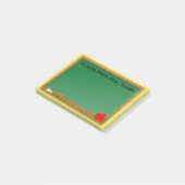 Post-it® Chalkboard Apple Jaune Plaid Enseignant (Incliné)