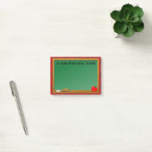 Post-it® Chalkboard Apple Red Plaid Enseignant (Bureau)