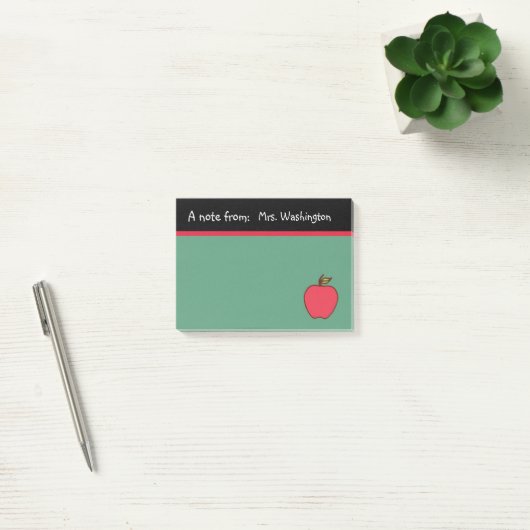 Post-it® Chalkboard Teacher's Apple Post It Notes Cadeau (Bureau)