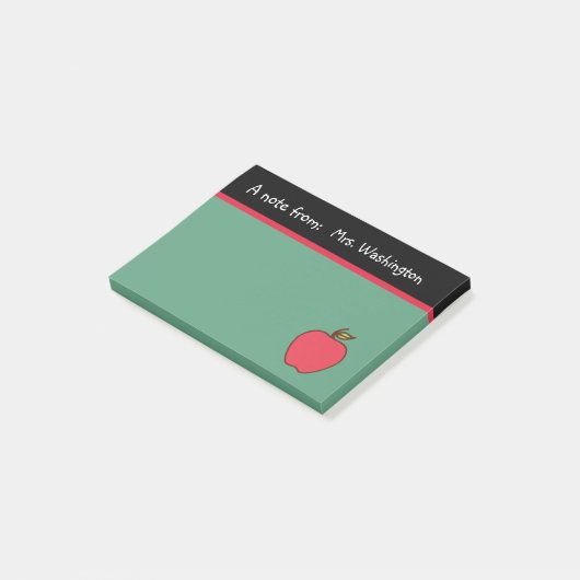 Post-it® Chalkboard Teacher's Apple Post It Notes Cadeau (Incliné)