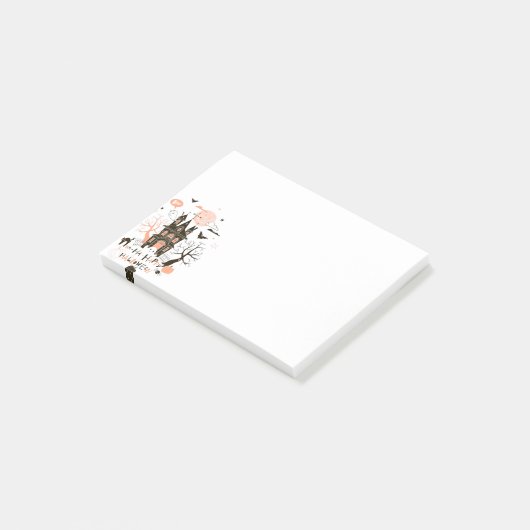 Post-it® Chambre hantée par Halloween heureuse (Incliné)