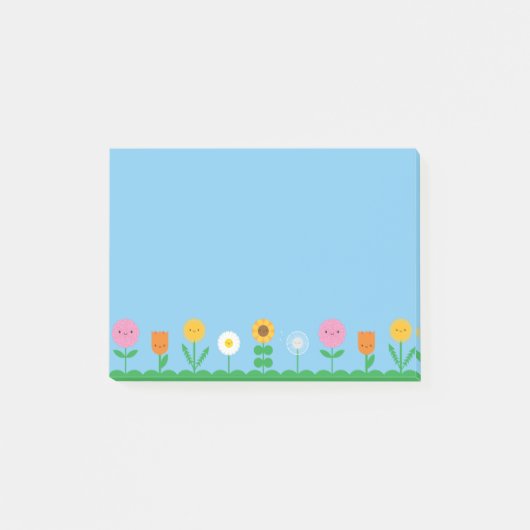 Post-it® Champ de fleurs de Kawaii (Devant)