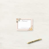 Post-it® Champagne Ivory rose Floral Bridesmaid (Sur un bureau)