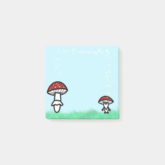 Post-it® Champignons avec des notes collantes Gnome (Devant)