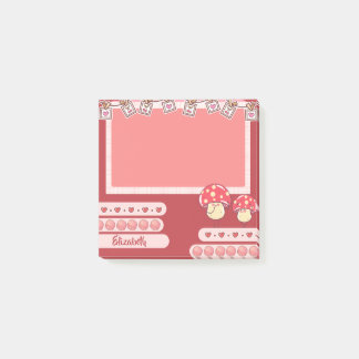 Post-it® Champignons rouges mignons Personnalisé Personnali