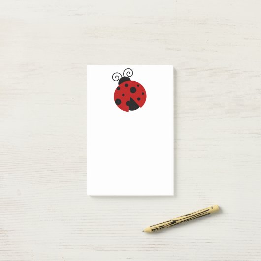 Post-it® Chance soit une coccinelle Conception d'insecte de (Sur un bureau)