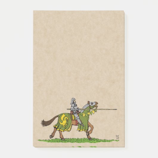 Post-it® Chargement du chevalier médiéval (Devant)