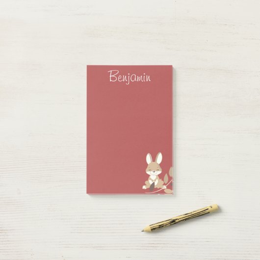 Post-it® Charme Bunny (Sur un bureau)
