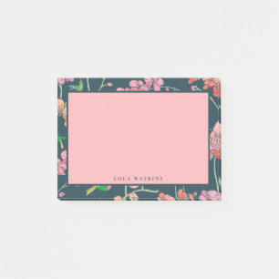 Post-it® Charming rose et Pêche motif floral