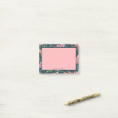 Post-it® Charming rose et Pêche motif floral (Sur un bureau)