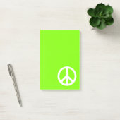 Post-it® Chartreuse et symbole de la paix blanc (Bureau)