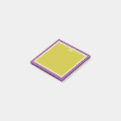 Post-it® Chartreuse Purple Borders Monogrammed (Incliné)