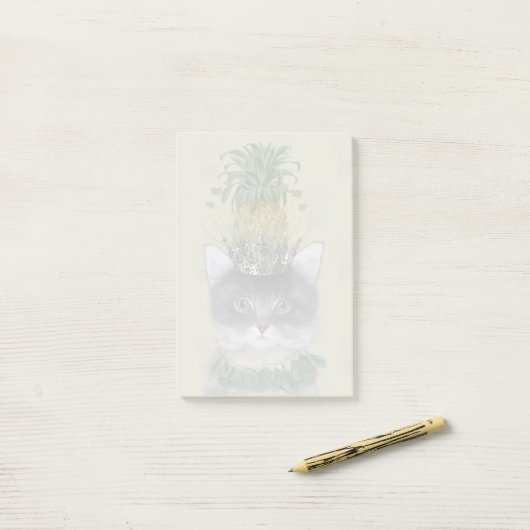 Post-it® Chat à ananas (Sur un bureau)