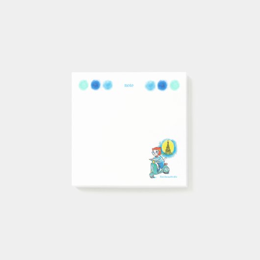 Post-it® Chat à vélo à Paris (Devant)