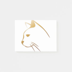 Post-it® Chat Animal Logo Tête de chat Animaux Feline Trist