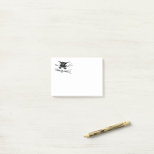 Post-it® Chat aux yeux verts (Sur un bureau)