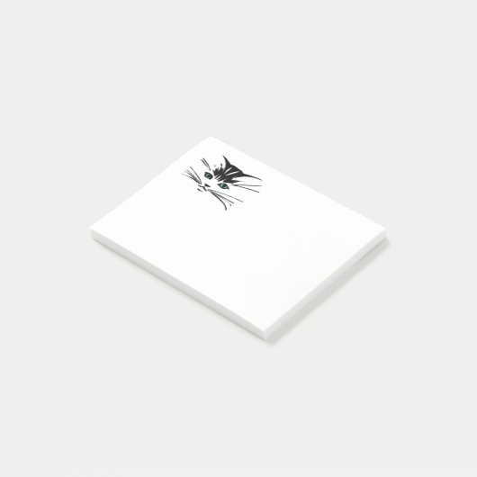 Post-it® Chat aux yeux verts (Incliné)