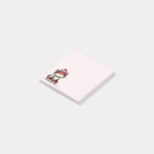 Post-it® Chat avec des cœurs d'amour rouges mignon et drôle (Incliné)