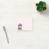 Post-it® Chat avec des cœurs d'amour rouges mignon et drôle (Bureau)