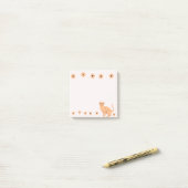 Post-it® Chat avec fleur (Sur un bureau)