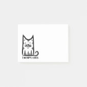 Post-it® Chat avec une Moustache Stylée, j'adore les chats (Devant)