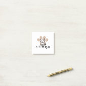 Post-it® chat bébé, expression coréenne, mignonette (Sur un bureau)