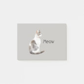 Post-it® Chat Blanc Gris (Devant)