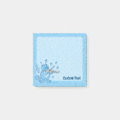 Post-it® Chat bleu avec notes de violon (Devant)