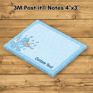Post-it® Chat bleu avec notes de violon