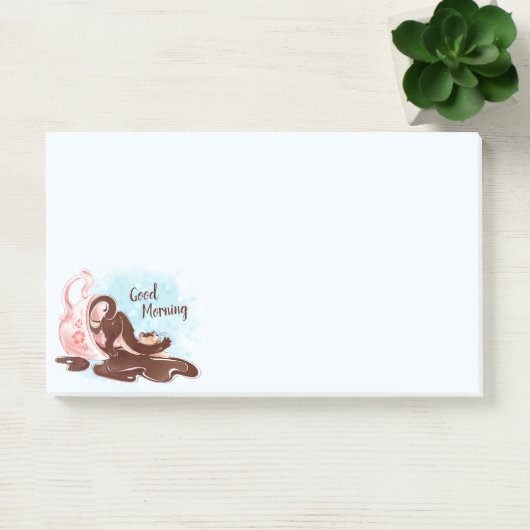 Post-it® Chat café aquarelle (Bureau)