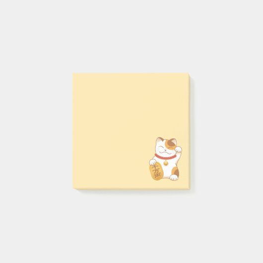 Post-it® Chat Calico Lucky Japonais, Maneki Neko (Devant)