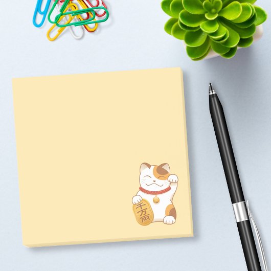 Post-it® Chat Calico Lucky Japonais, Maneki Neko