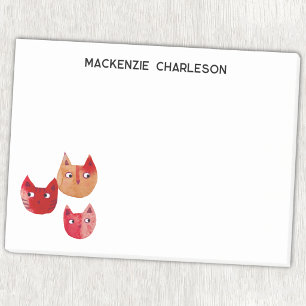 Post-it® Chat capricieux Amusement Nom Personnalisé