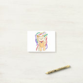 Post-it® Chat chanceux (Sur un bureau)