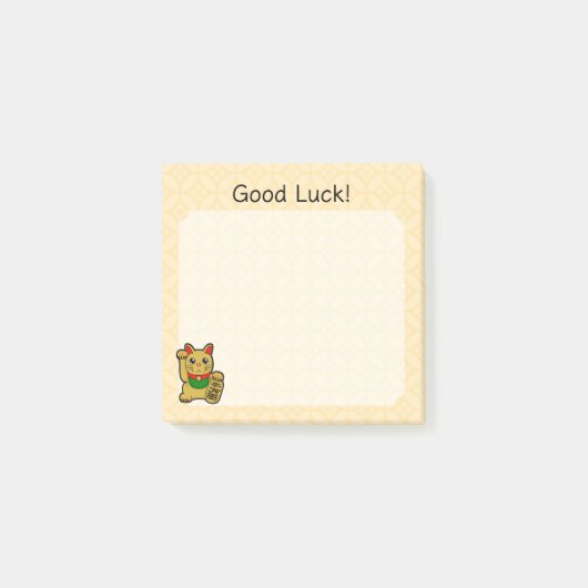 Post-it® Chat Chinois Porte-Bonheur - Bonne Chance (Devant)
