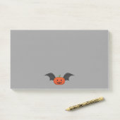 Post-it® Chat Citrouille d'Halloween (Sur un bureau)