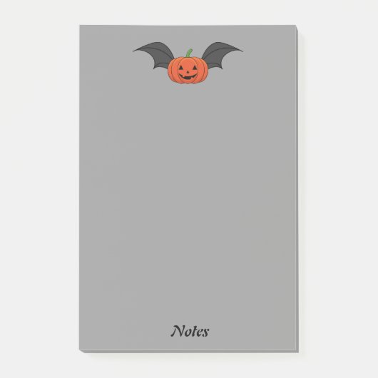 Post-it® Chat Citrouille d'Halloween | Ajouter du texte (Devant)