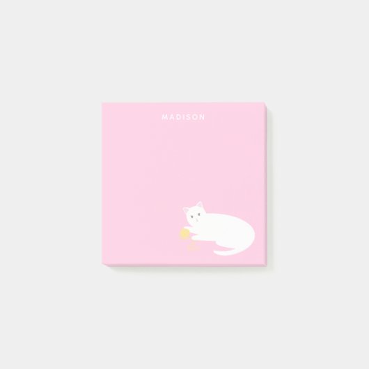 Post-it® Chat coquin avec Fil rose (Devant)