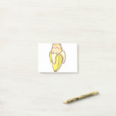 Post-it® Chat de banane (Sur un bureau)