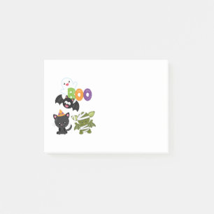 Post-it® Chat de Cute Halloween, bat, mummy et ghost