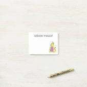 Post-it® Chat de dessin animé fantaisiste (Sur un bureau)
