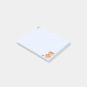 Post-it® Chat de dessin animé tabby au gingembre (Incliné)