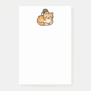 Post-it® Chat de Noël Festif - Joli Chat au Chapeau de Père