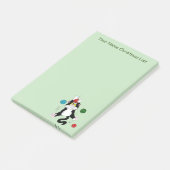 Post-it® Chat de Noël noir blanc Tuxedo (Incliné)